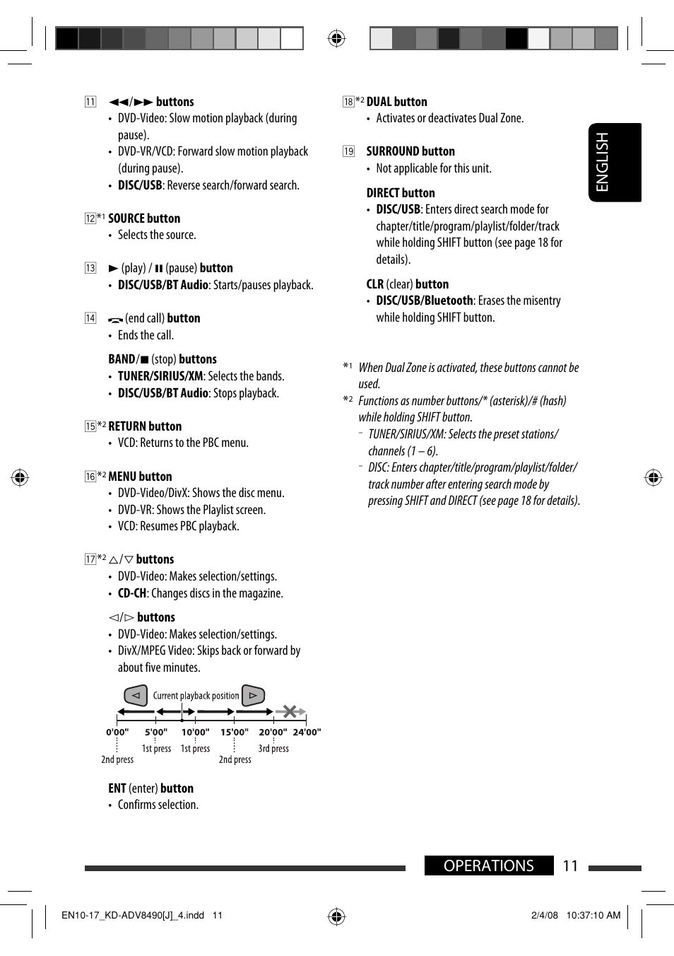 English 11 operations | JVC KD-ADV8490 User Manual | Page 11 / 201