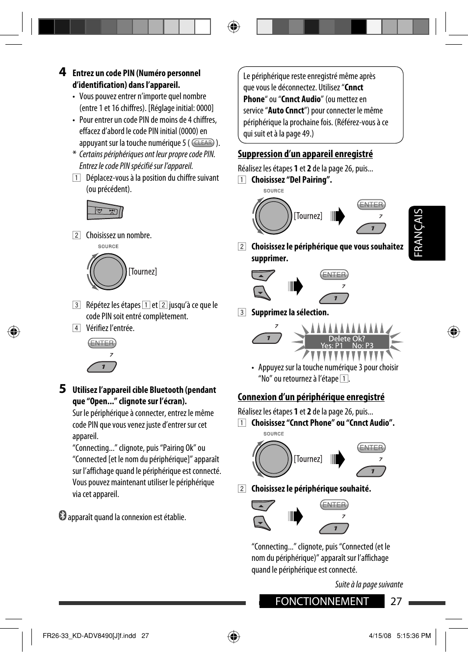 27 fonctionnement français | JVC KD-ADV8490 User Manual | Page 159 / 201