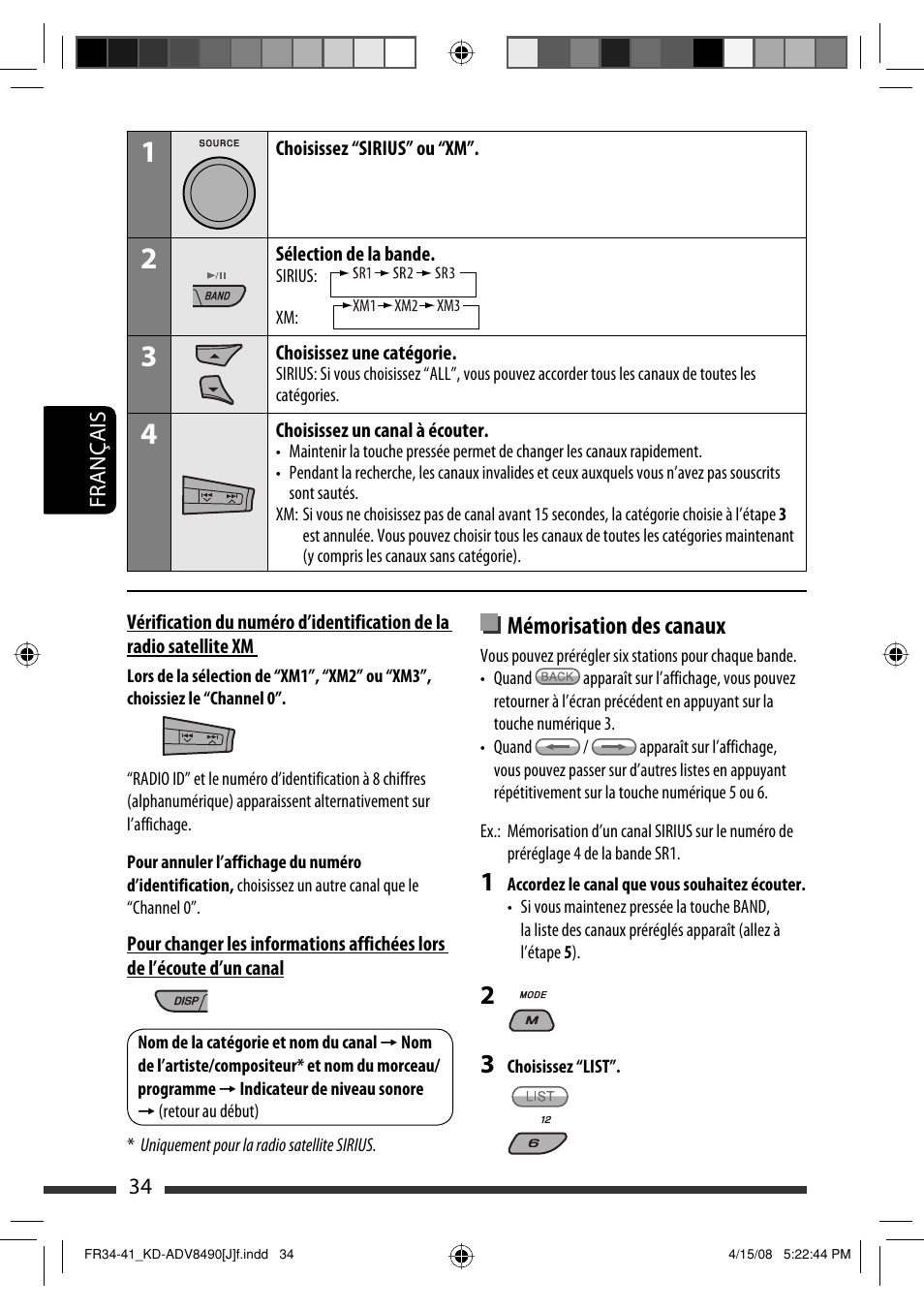 Mémorisation des canaux | JVC KD-ADV8490 User Manual | Page 166 / 201