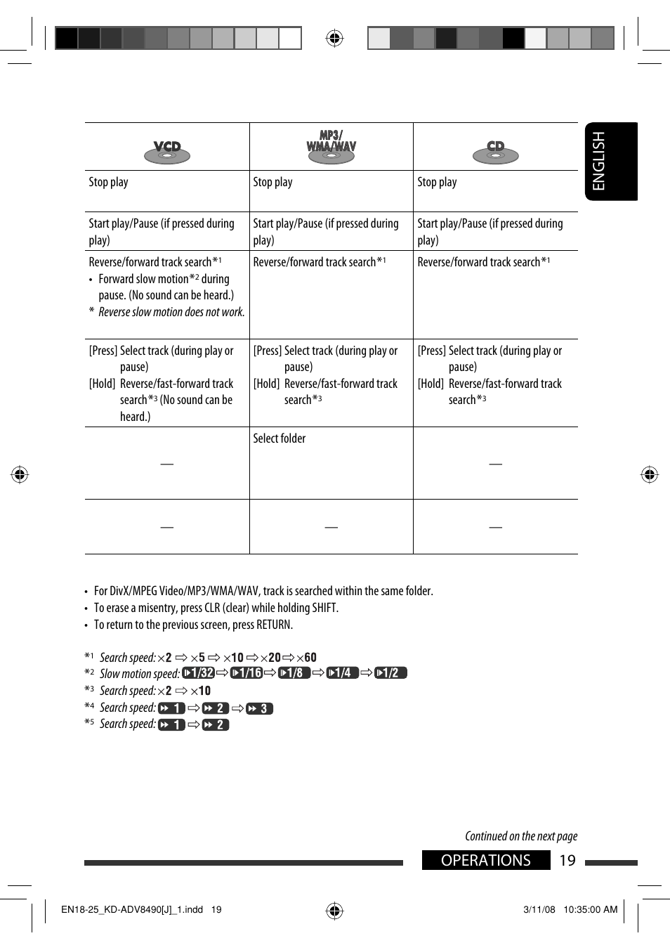 English 19 operations | JVC KD-ADV8490 User Manual | Page 19 / 201
