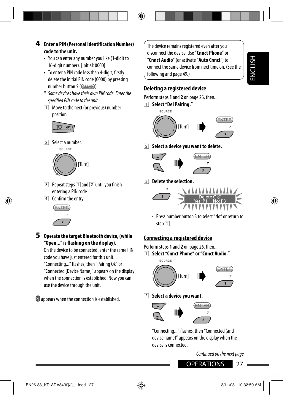 English 27 operations | JVC KD-ADV8490 User Manual | Page 27 / 201