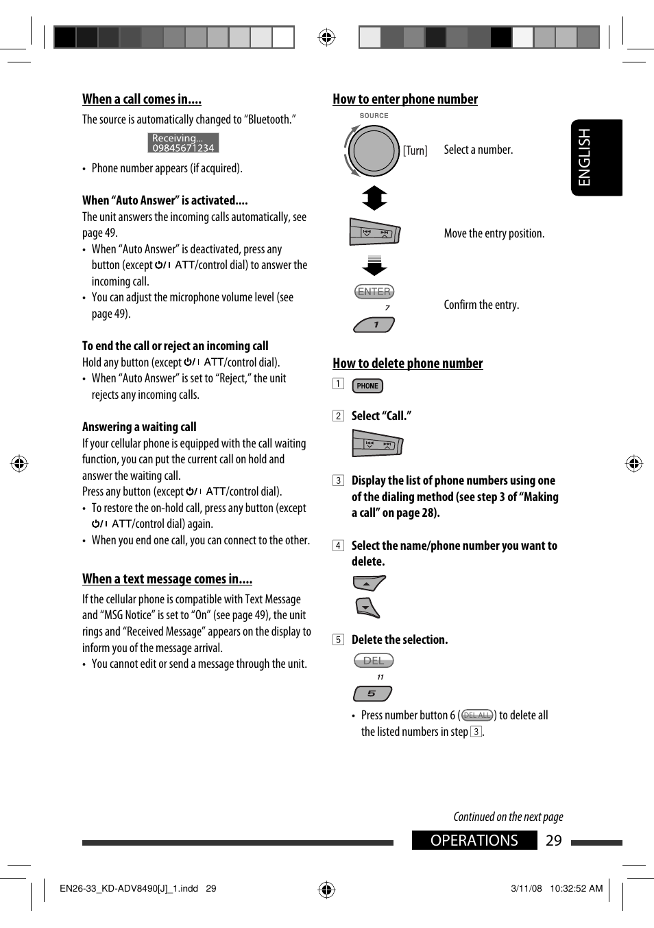 English 29 operations | JVC KD-ADV8490 User Manual | Page 29 / 201