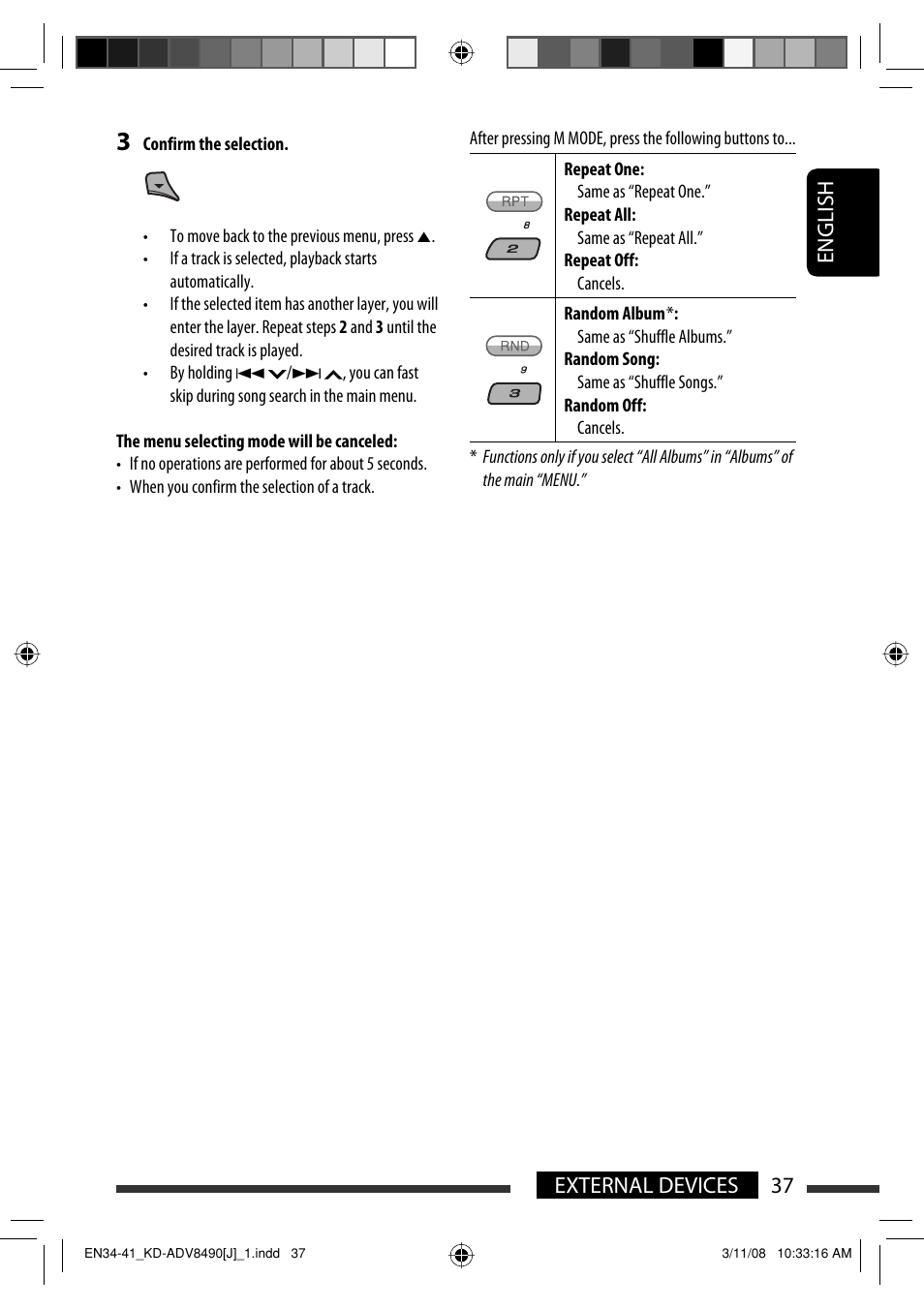 English 37 external devices | JVC KD-ADV8490 User Manual | Page 37 / 201