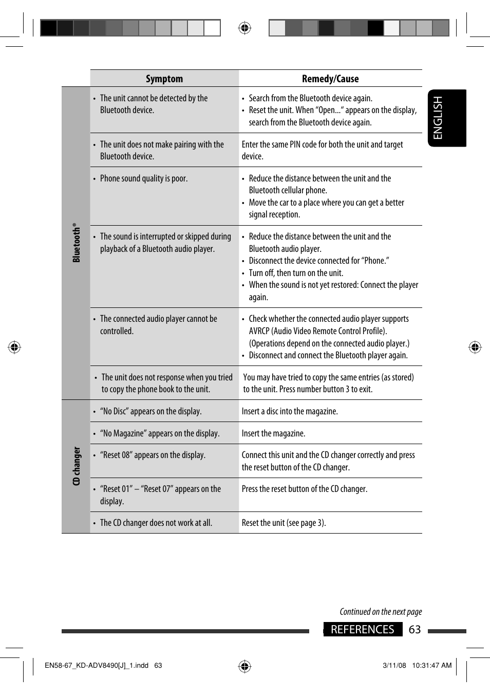 English 63 references | JVC KD-ADV8490 User Manual | Page 63 / 201