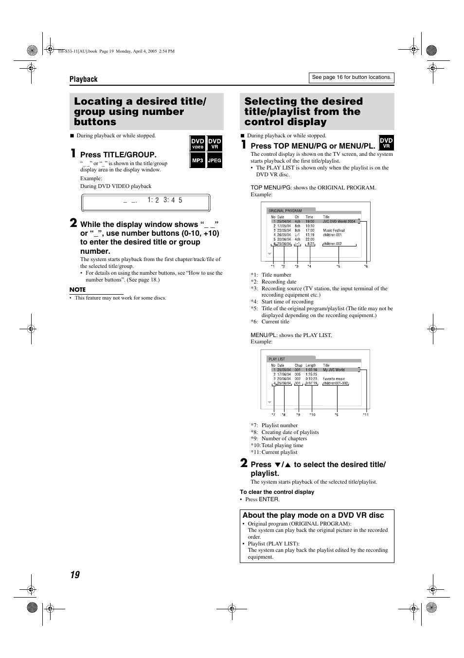 JVC TH-S33 User Manual | Page 22 / 41