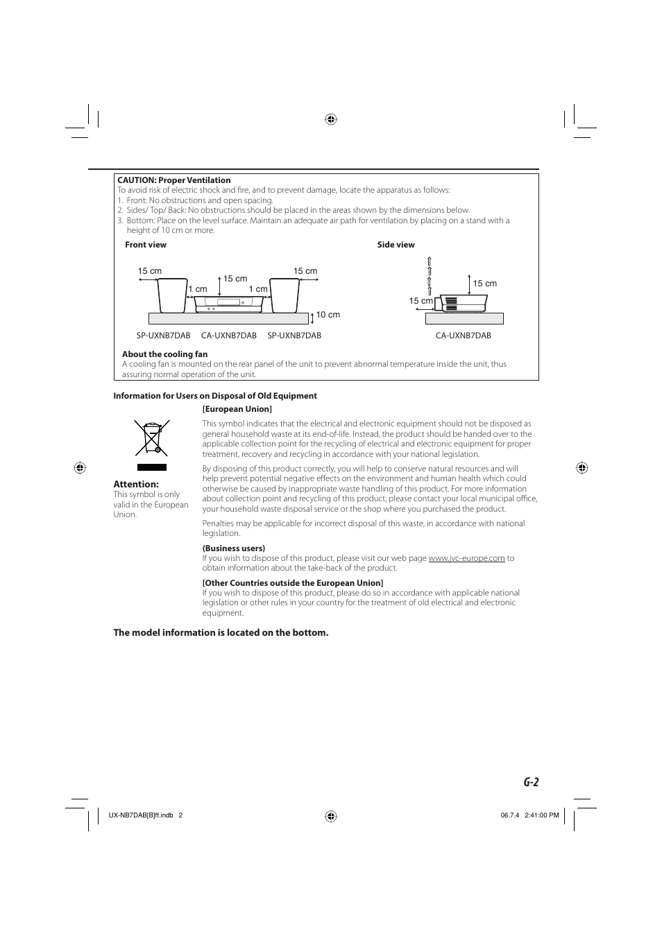 JVC UX-NB7DAB User Manual | Page 3 / 24