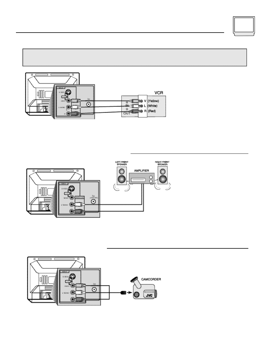 Connections 7, Audio/video connections - stereo | JVC C-13110 User Manual | Page 7 / 28