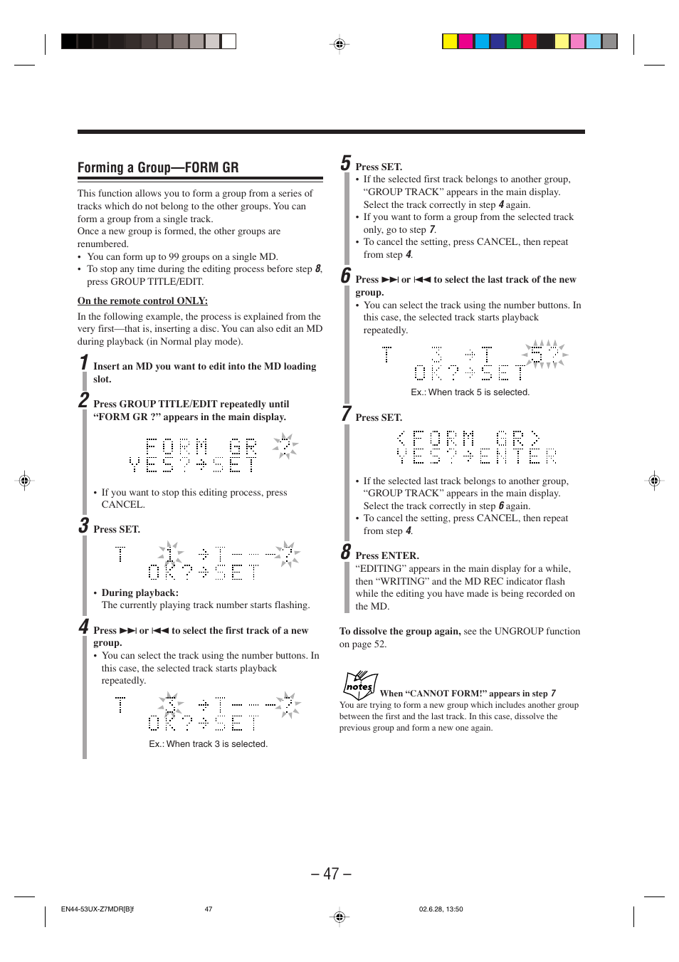 JVC UX-Z7MDR User Manual | Page 52 / 78