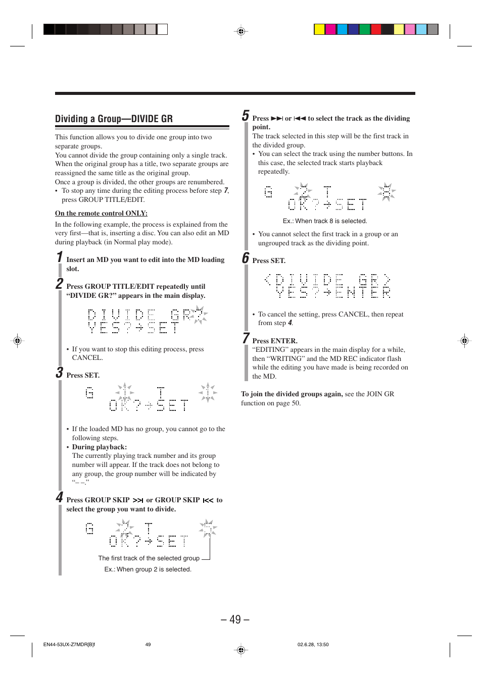 JVC UX-Z7MDR User Manual | Page 54 / 78