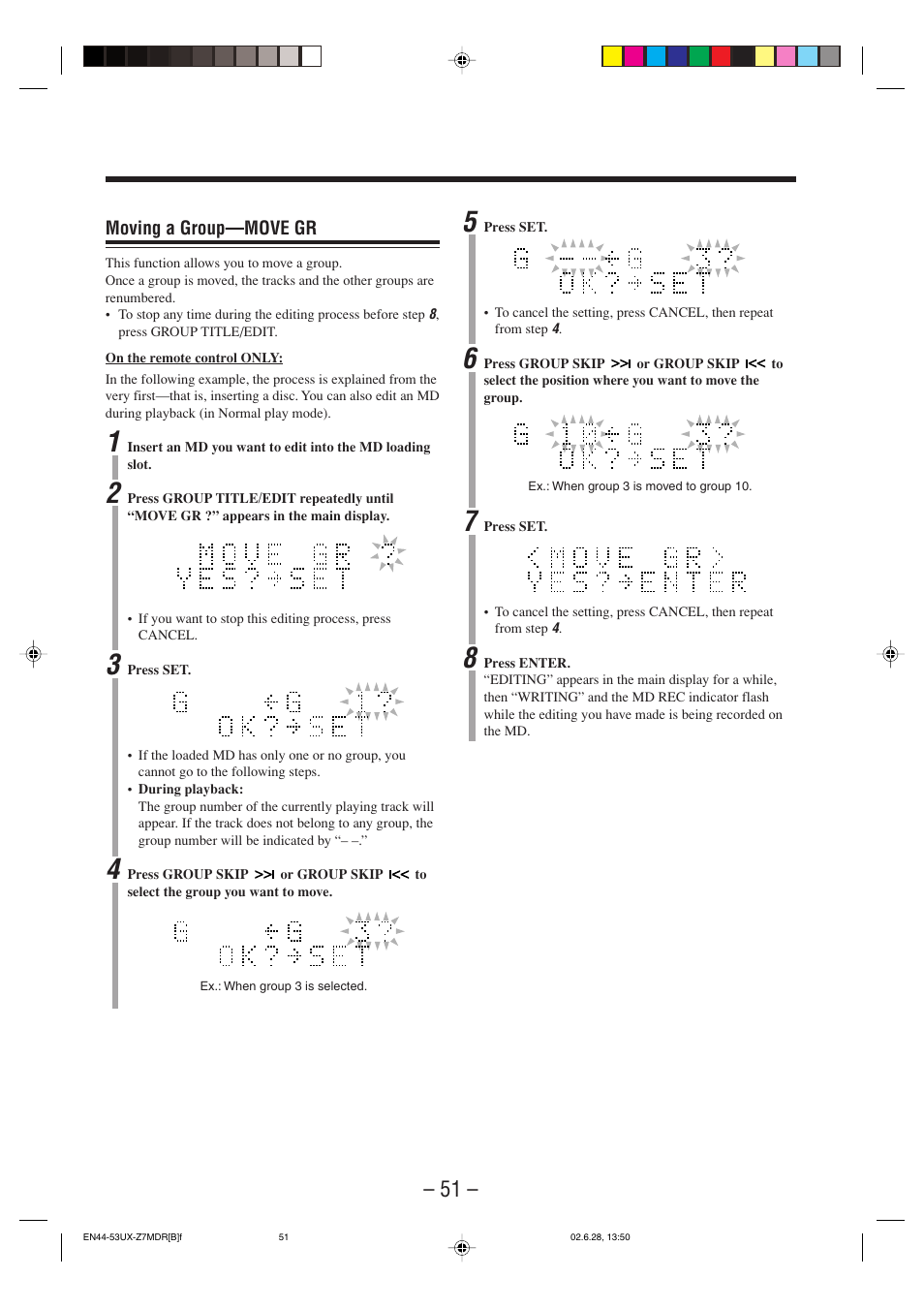 JVC UX-Z7MDR User Manual | Page 56 / 78