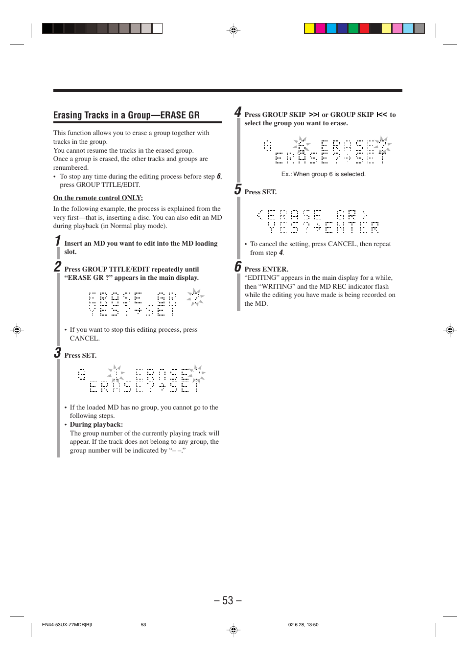 JVC UX-Z7MDR User Manual | Page 58 / 78