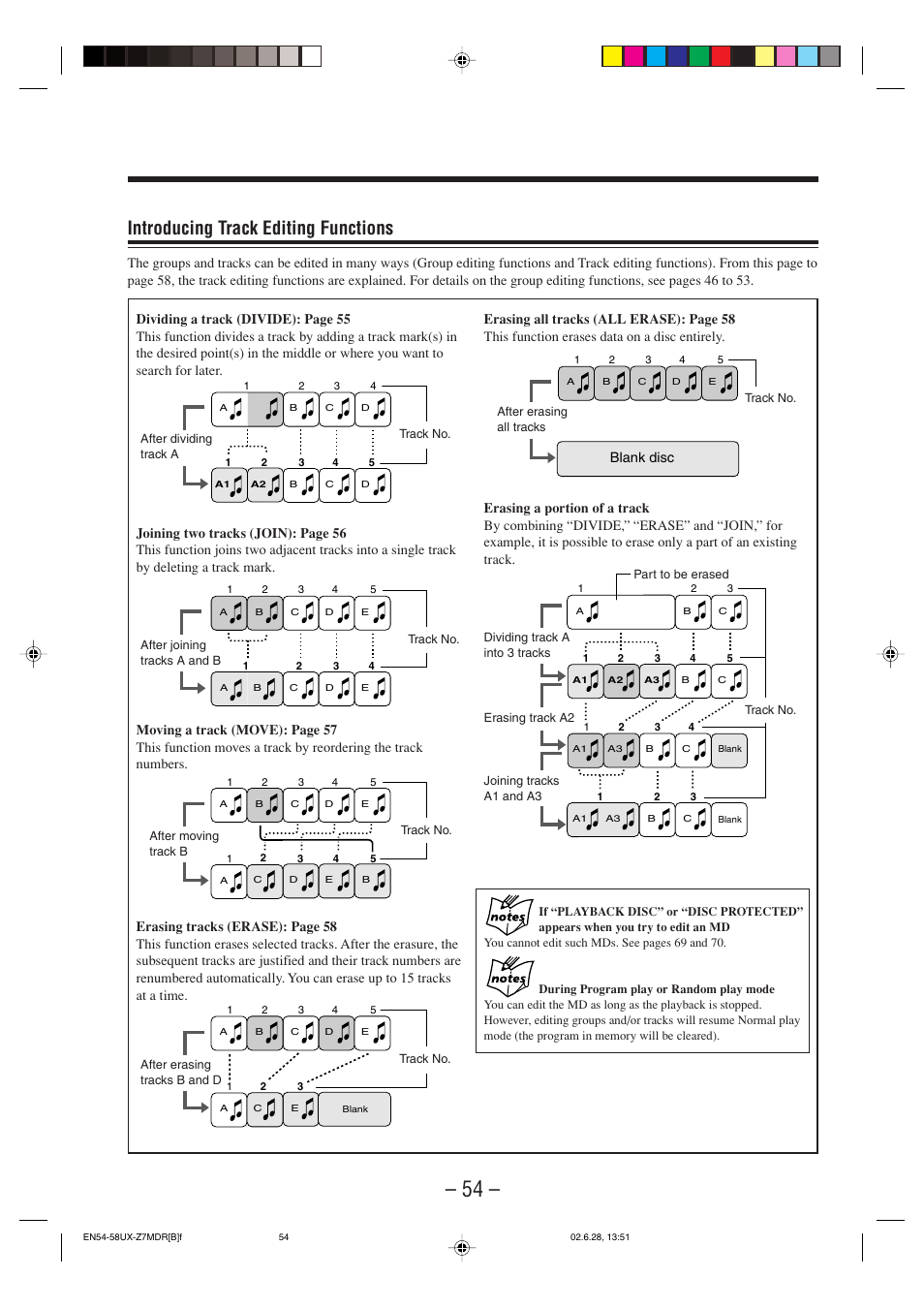 Introducing track editing functions | JVC UX-Z7MDR User Manual | Page 59 / 78