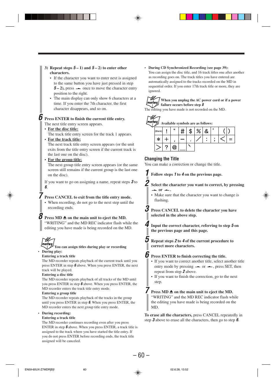 JVC UX-Z7MDR User Manual | Page 65 / 78