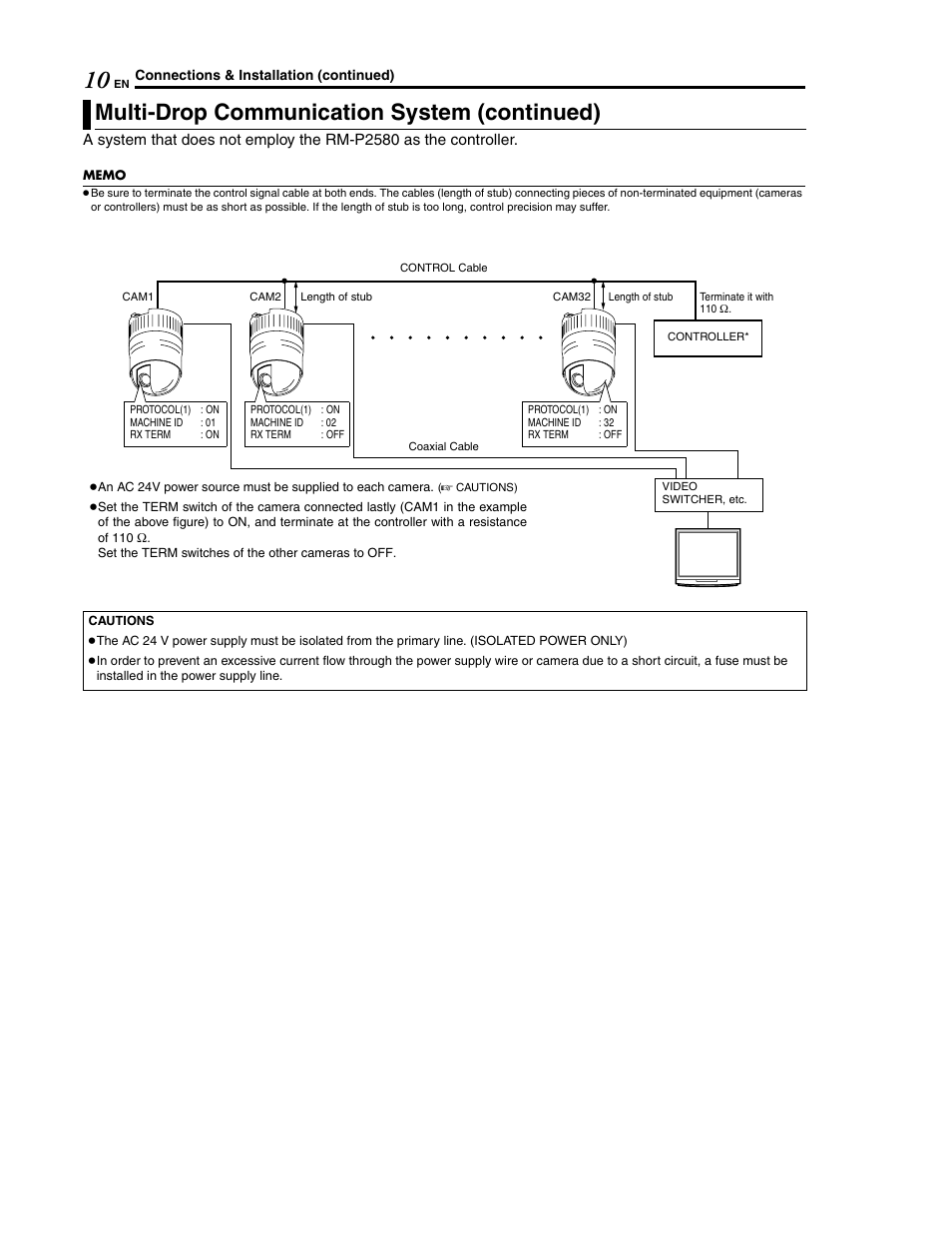 Multi-drop communication system (continued) | JVC LWT0254-001B-H User Manual | Page 10 / 44