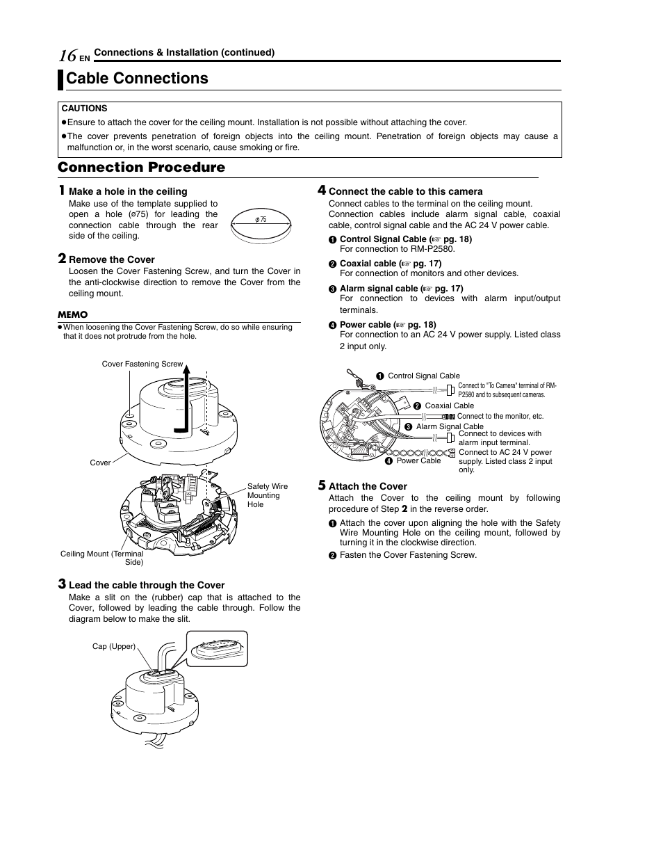 Cable connections, Connection procedure | JVC LWT0254-001B-H User Manual | Page 16 / 44