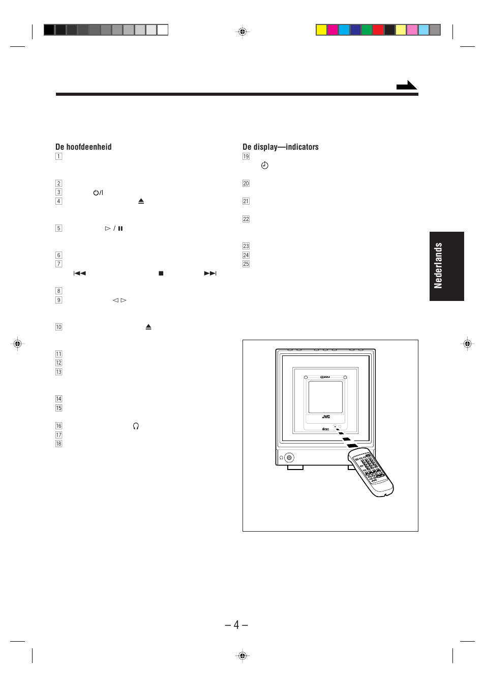 Nederlands | JVC UX-A52R User Manual | Page 9 / 48