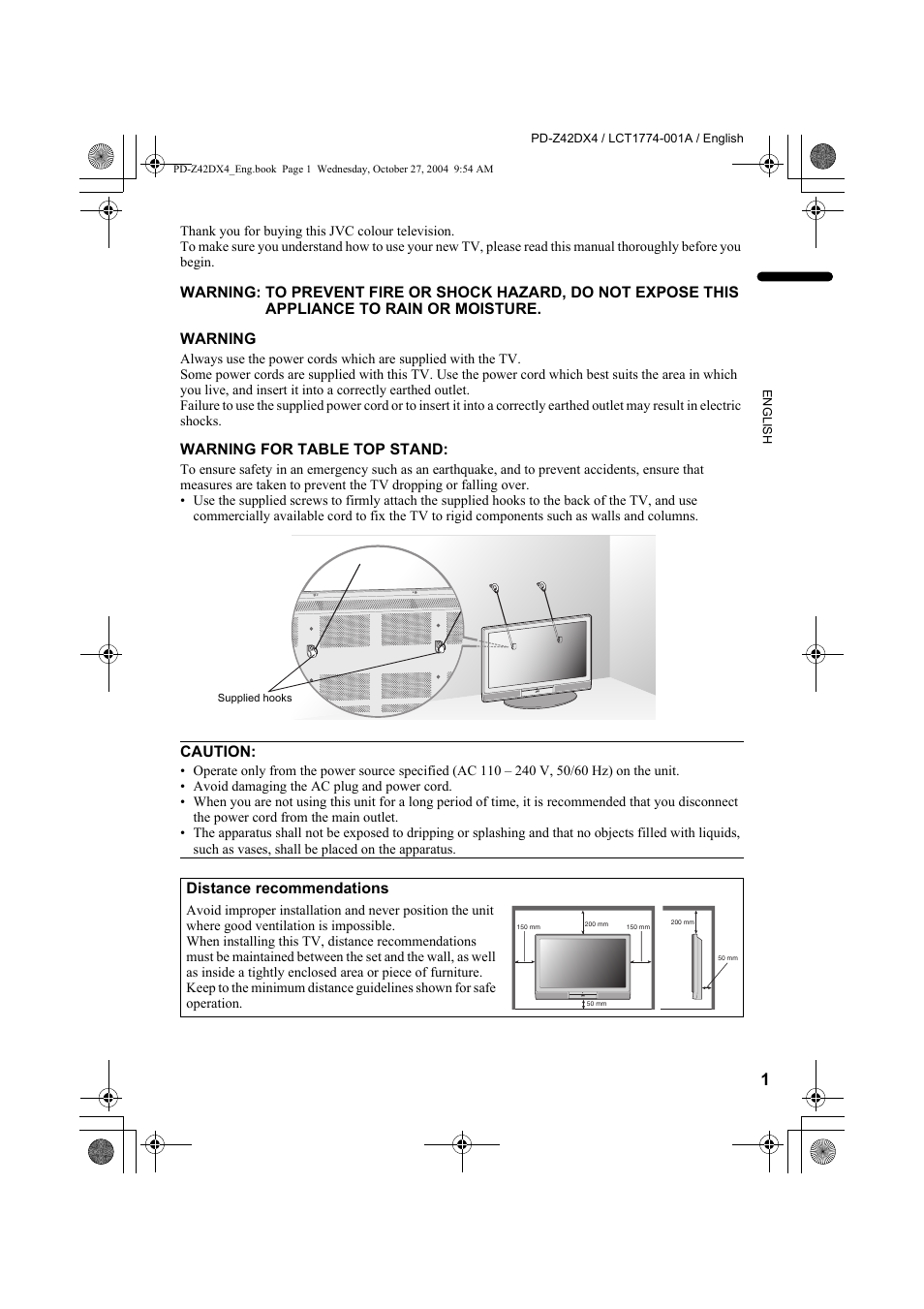 JVC PD-Z42DX4 User Manual | Page 2 / 54