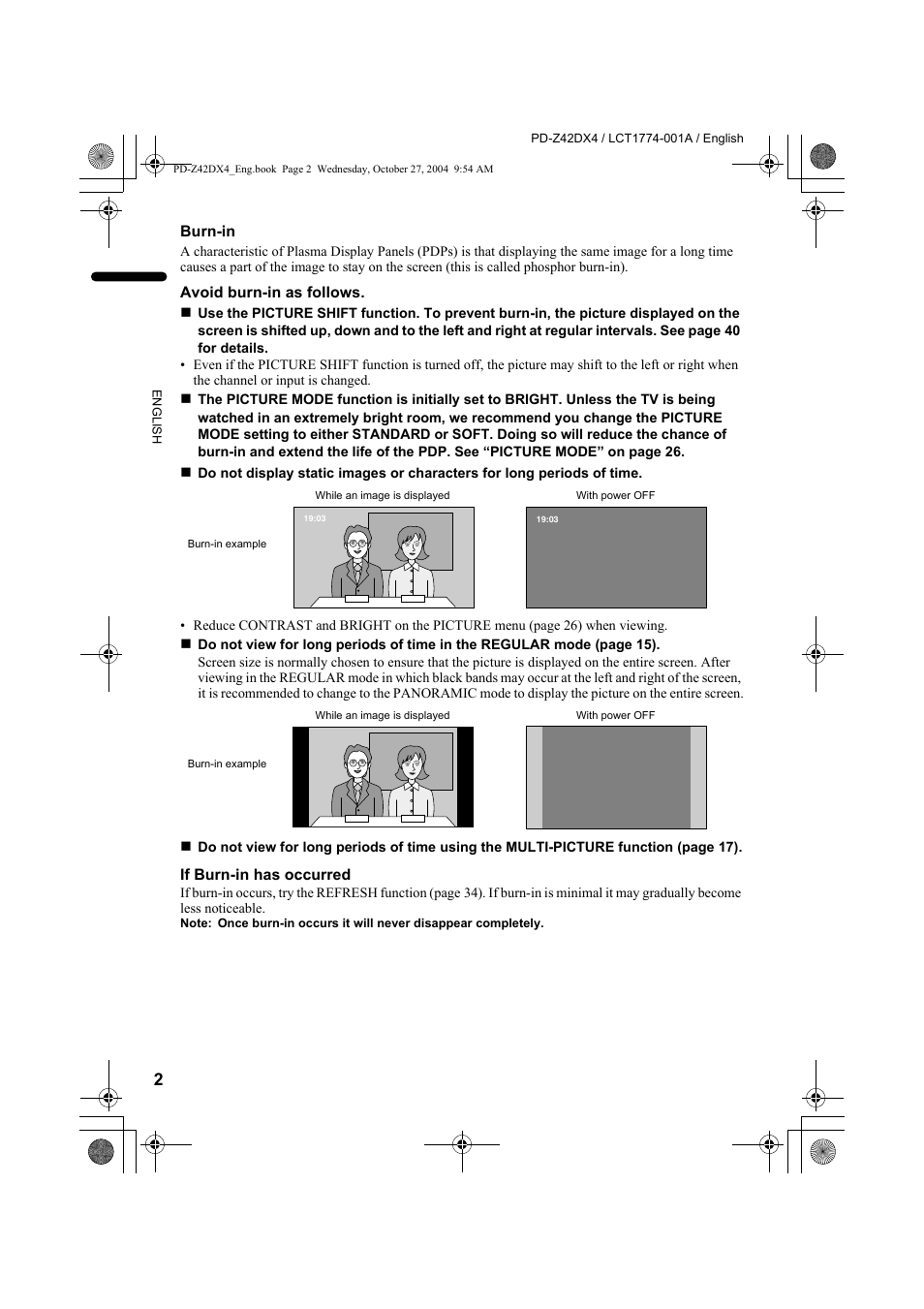 JVC PD-Z42DX4 User Manual | Page 3 / 54