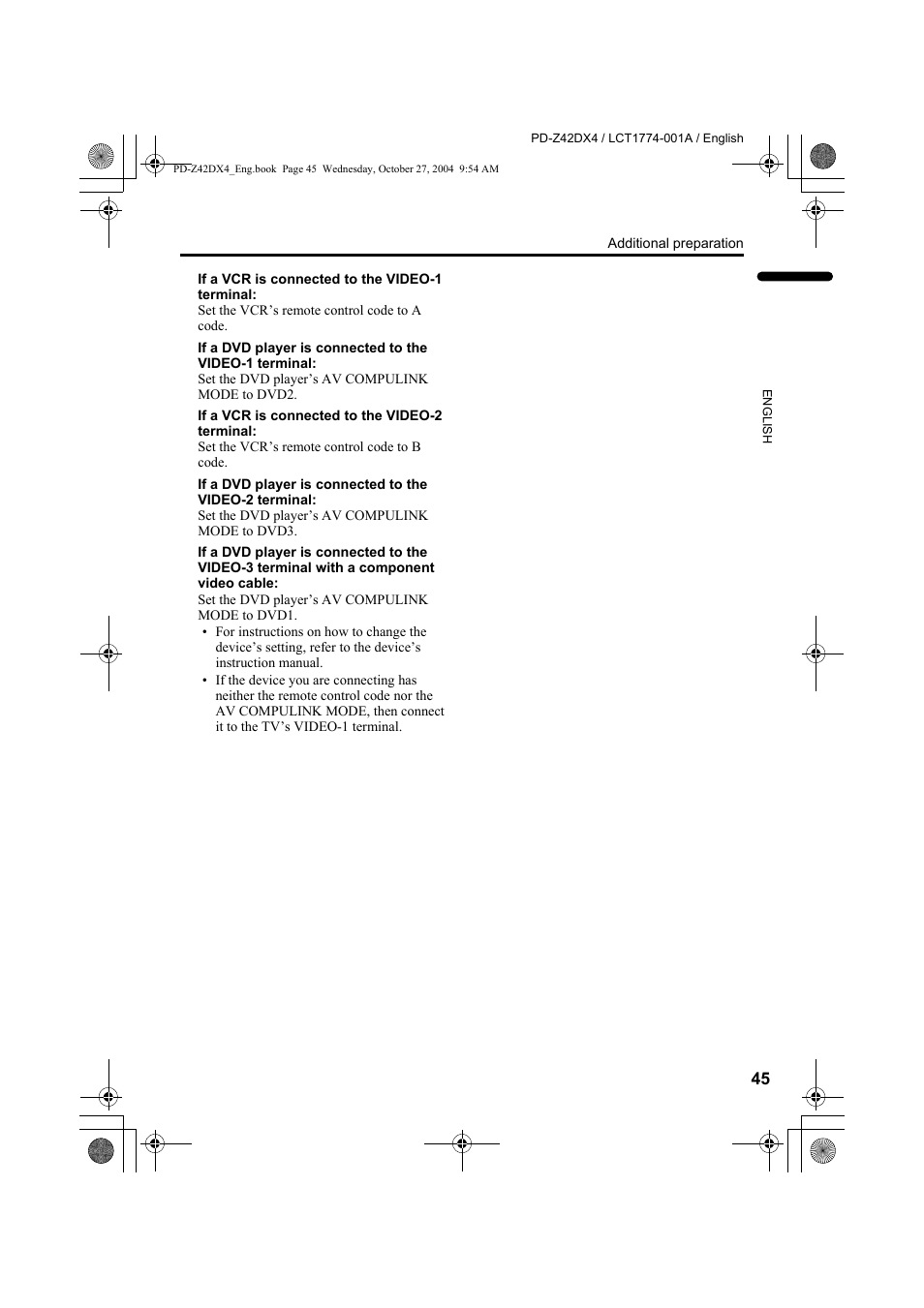 JVC PD-Z42DX4 User Manual | Page 46 / 54