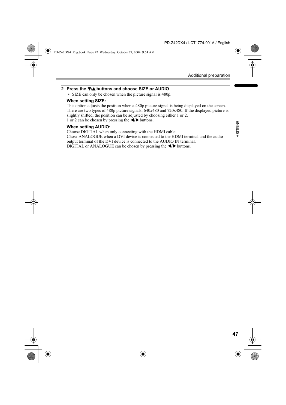 JVC PD-Z42DX4 User Manual | Page 48 / 54