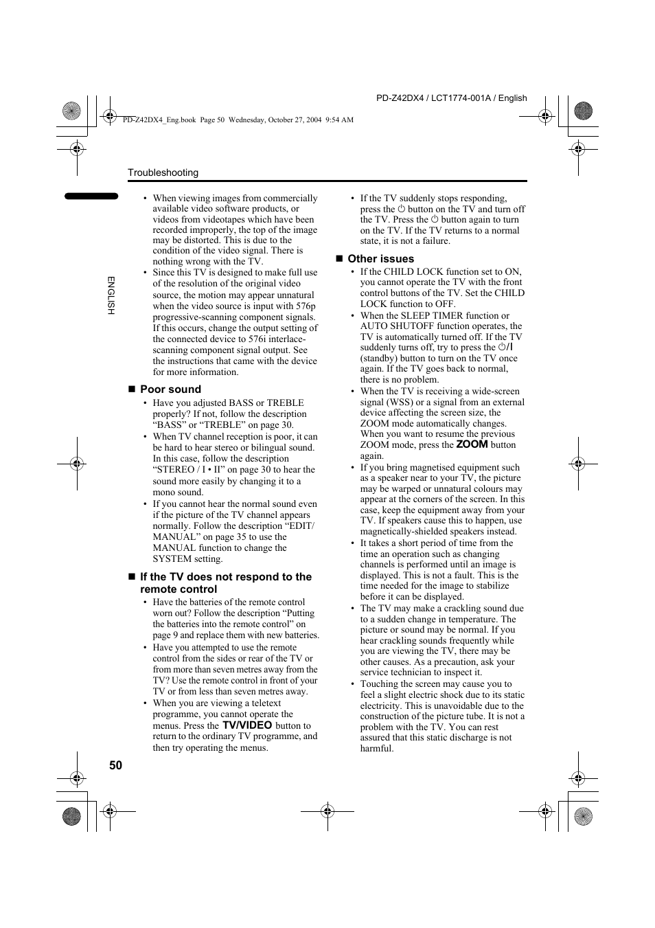 JVC PD-Z42DX4 User Manual | Page 51 / 54