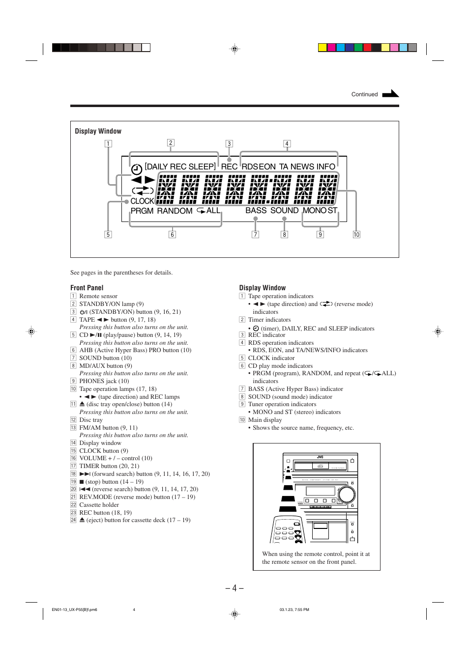 JVC CA-UXP55 User Manual | Page 7 / 28