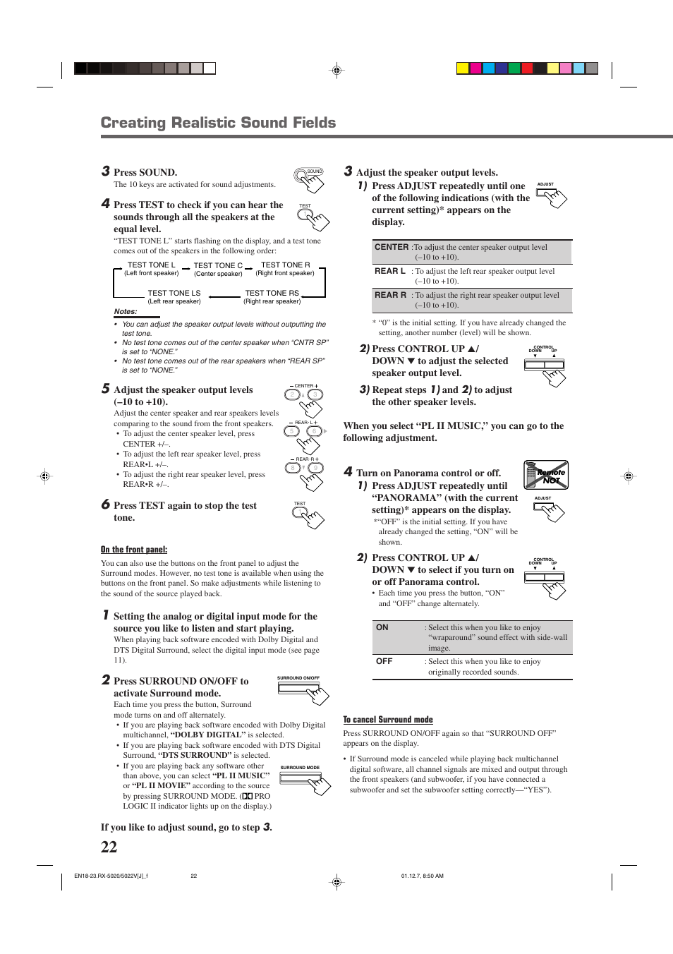 Creating realistic sound fields | JVC RX-5022VSL User Manual | Page 24 / 72