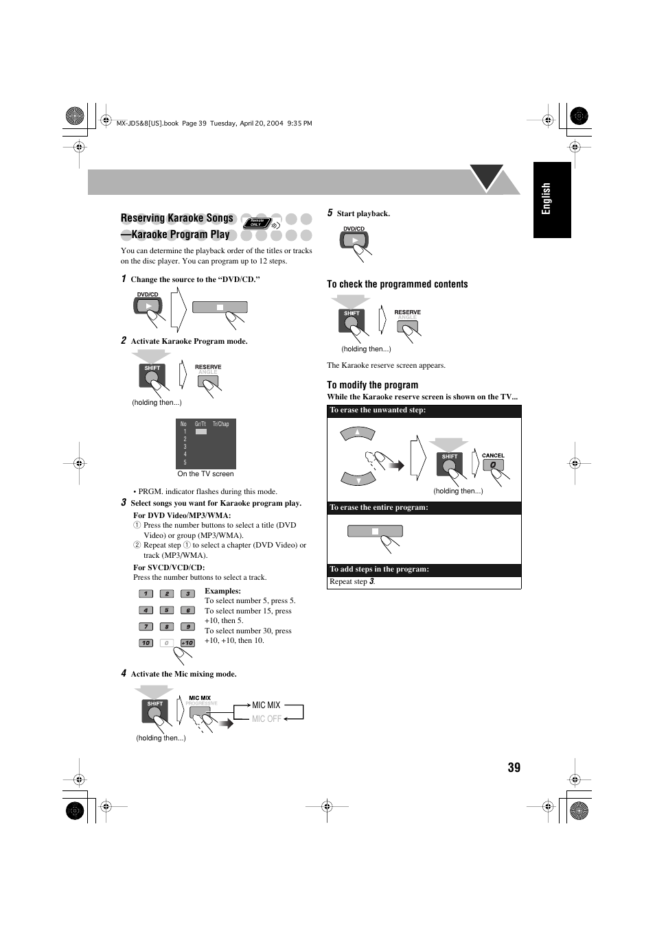 JVC CA-MXJD8 User Manual | Page 43 / 186