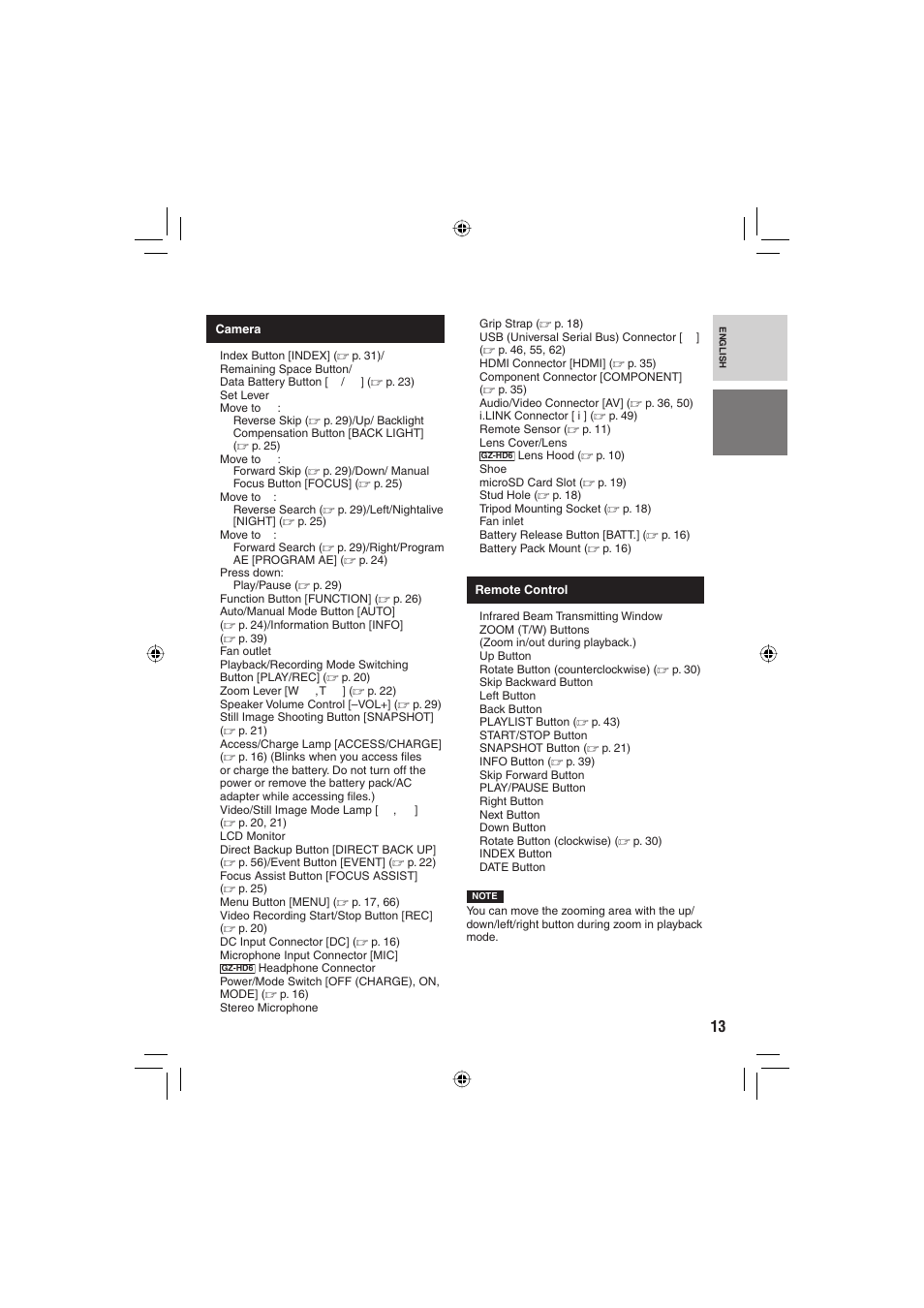 JVC Everio GZ-HD6 User Manual | Page 13 / 84