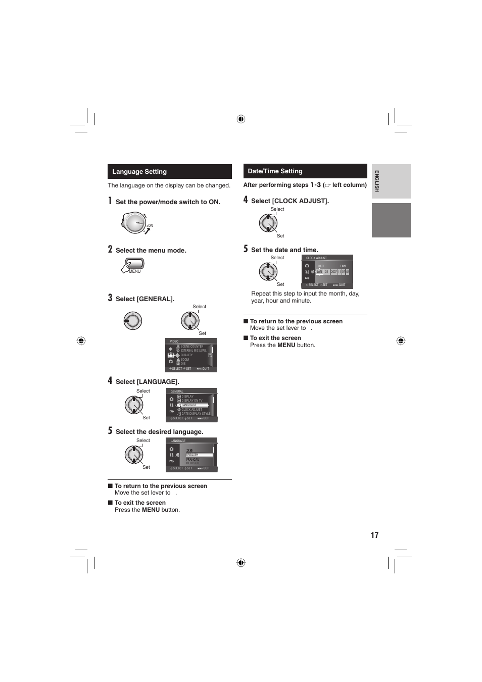 JVC Everio GZ-HD6 User Manual | Page 17 / 84