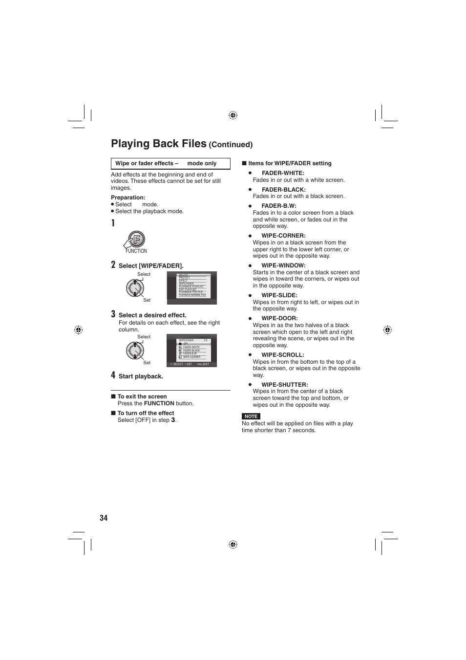 Playing back files, Continued) | JVC Everio GZ-HD6 User Manual | Page 34 / 84