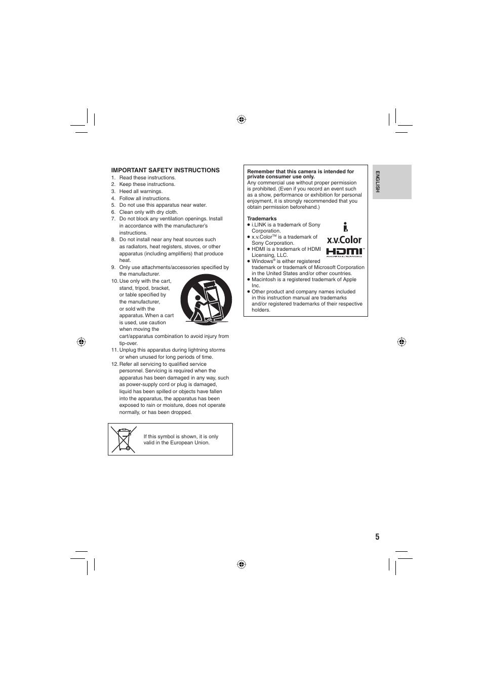 JVC Everio GZ-HD6 User Manual | Page 5 / 84
