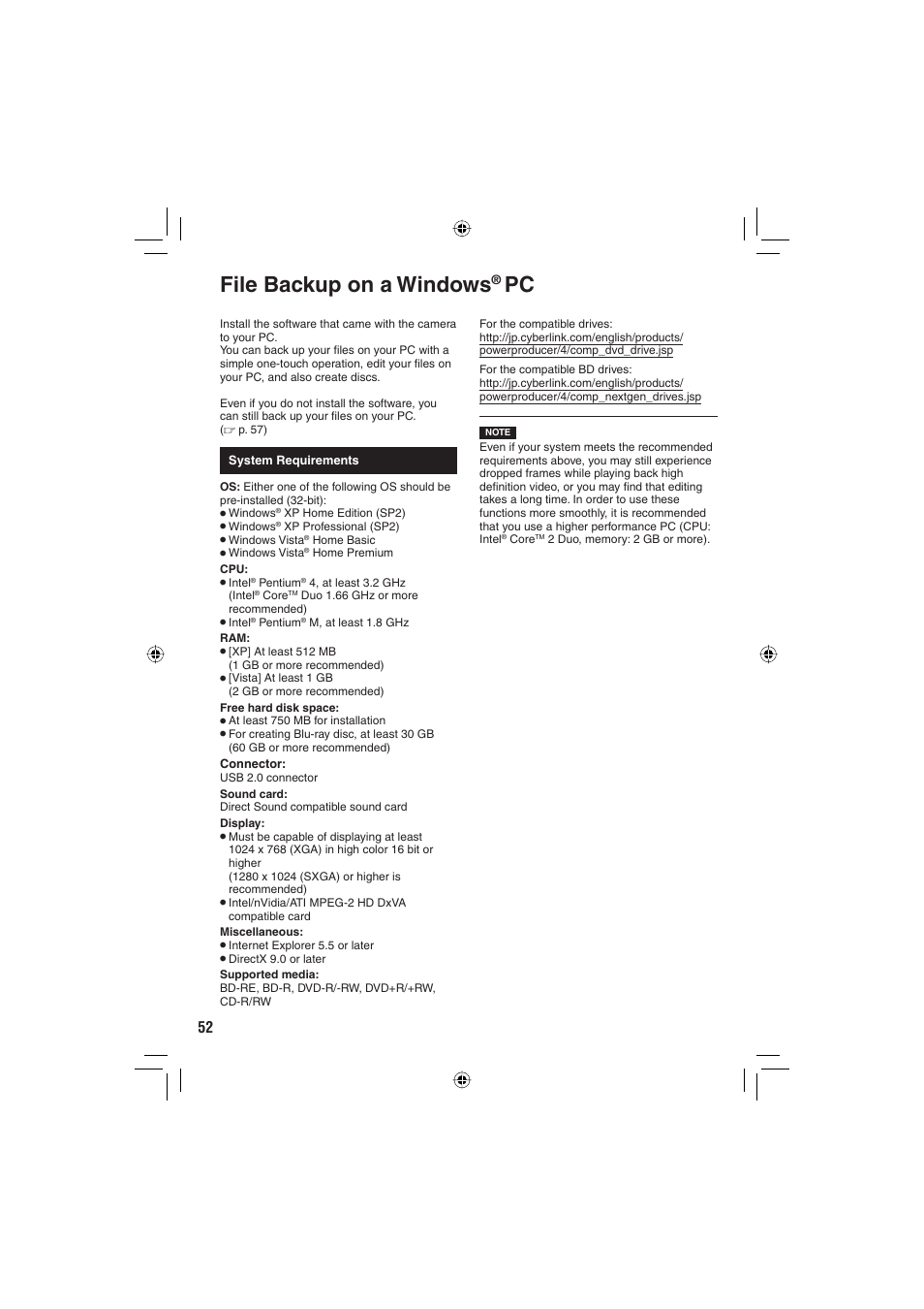 File backup on a windows | JVC Everio GZ-HD6 User Manual | Page 52 / 84