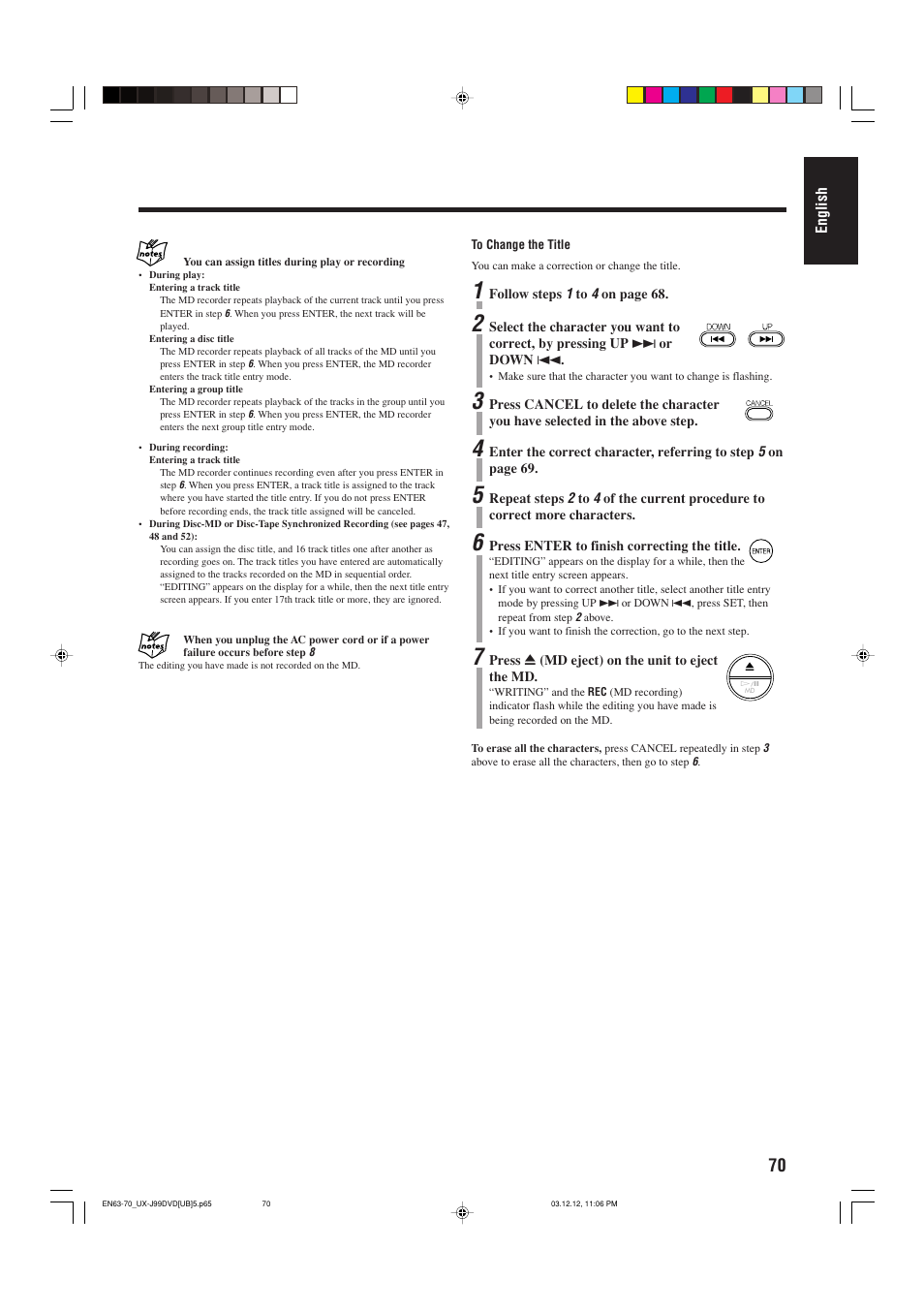 JVC UX-J99DVD User Manual | Page 73 / 96