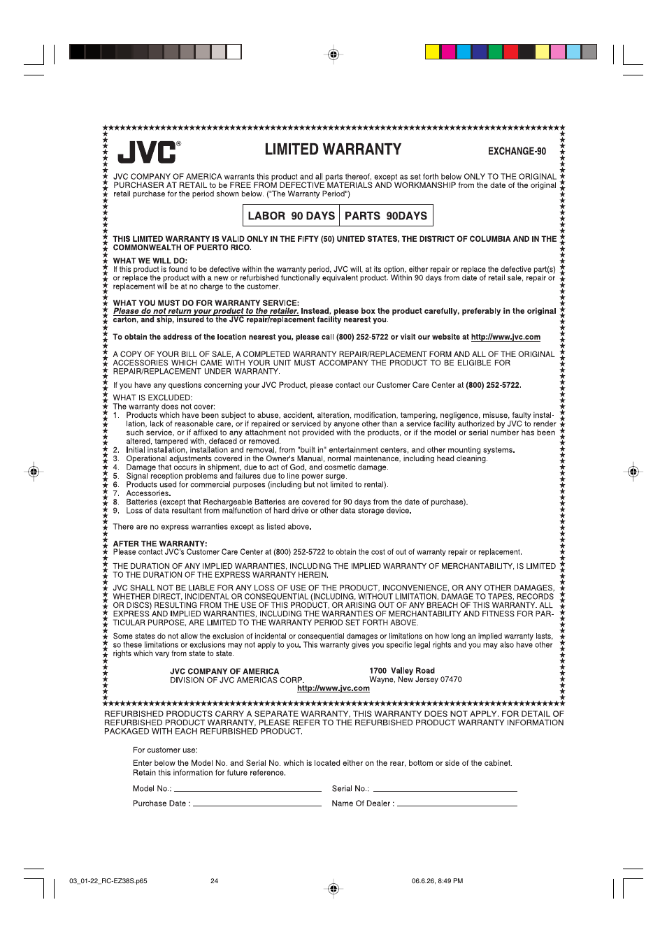 JVC RC-EZ38SJ User Manual | Page 28 / 29