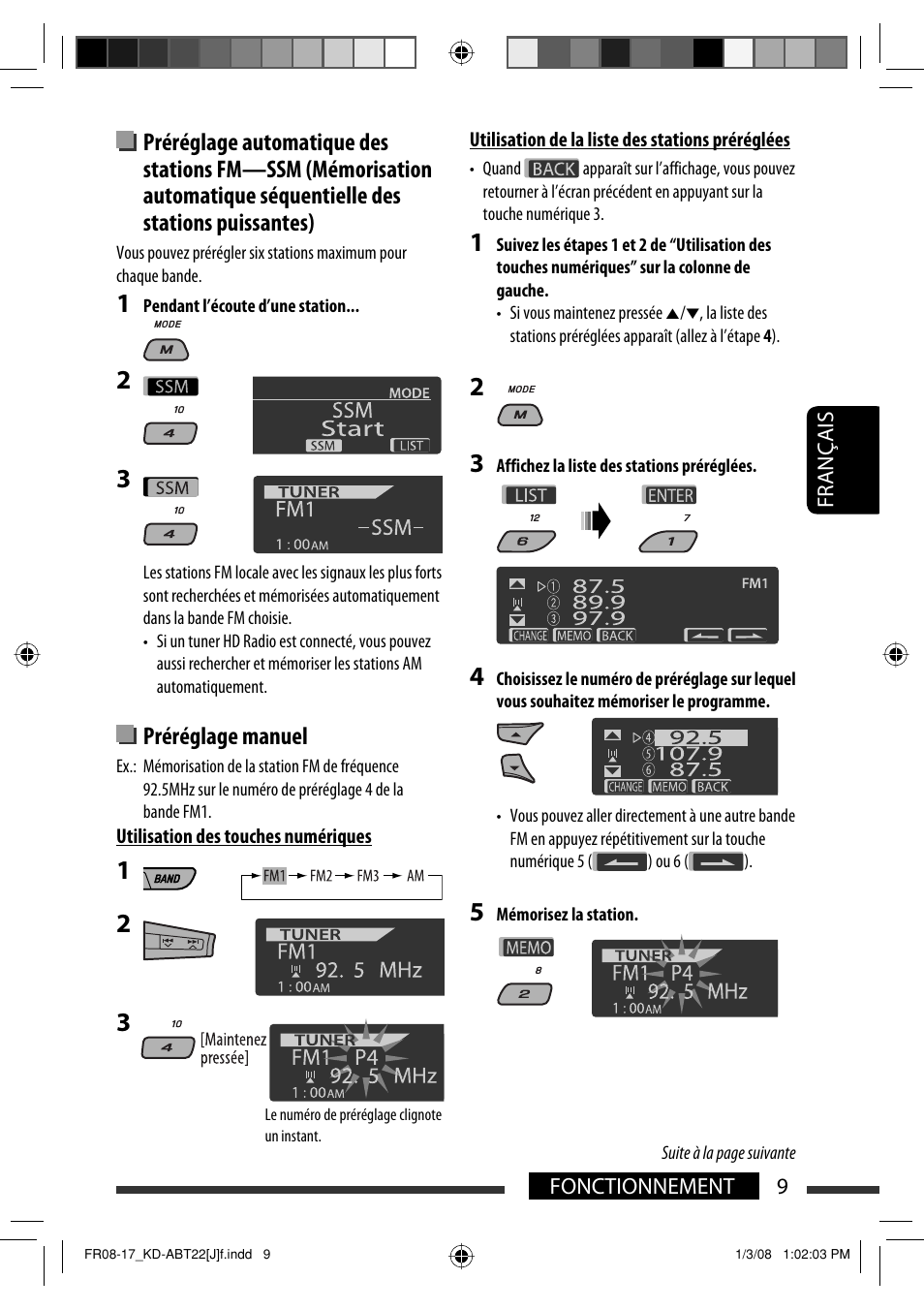 Préréglage manuel | JVC KD-ABT22 User Manual | Page 109 / 153