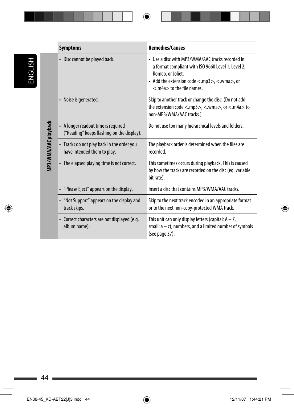 English 44 | JVC KD-ABT22 User Manual | Page 44 / 153