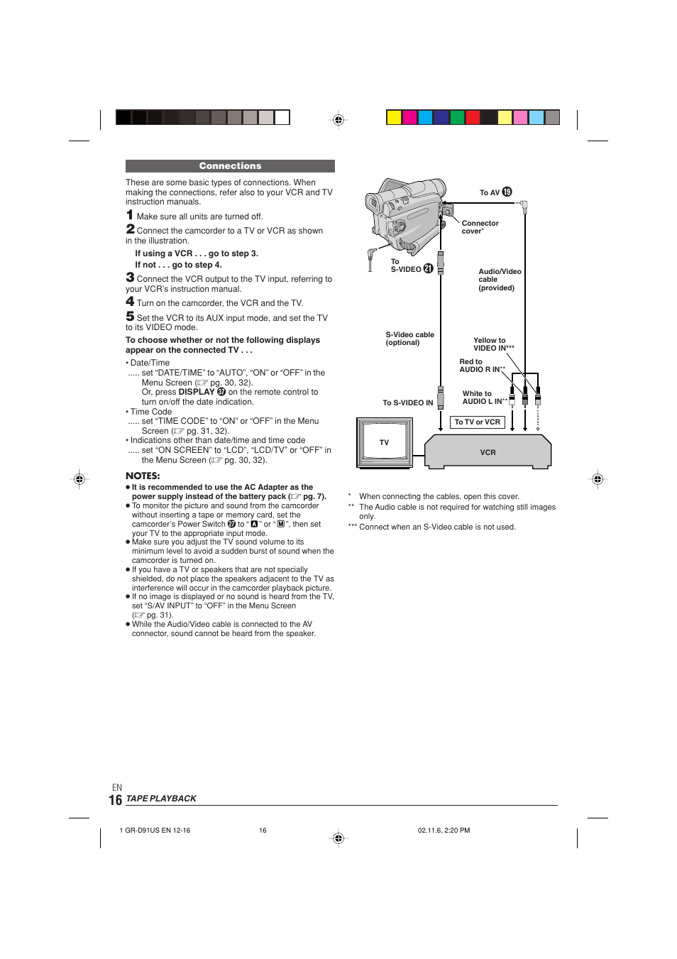 JVC GR-D91 User Manual | Page 16 / 56