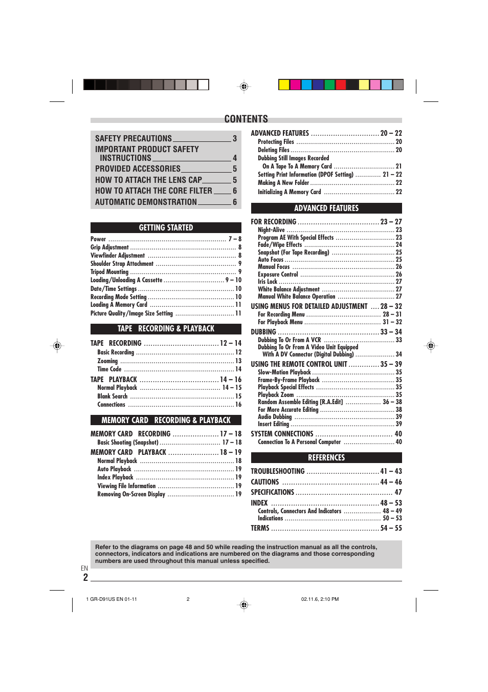2contents | JVC GR-D91 User Manual | Page 2 / 56