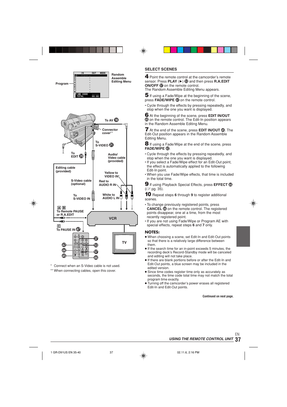 JVC GR-D91 User Manual | Page 37 / 56