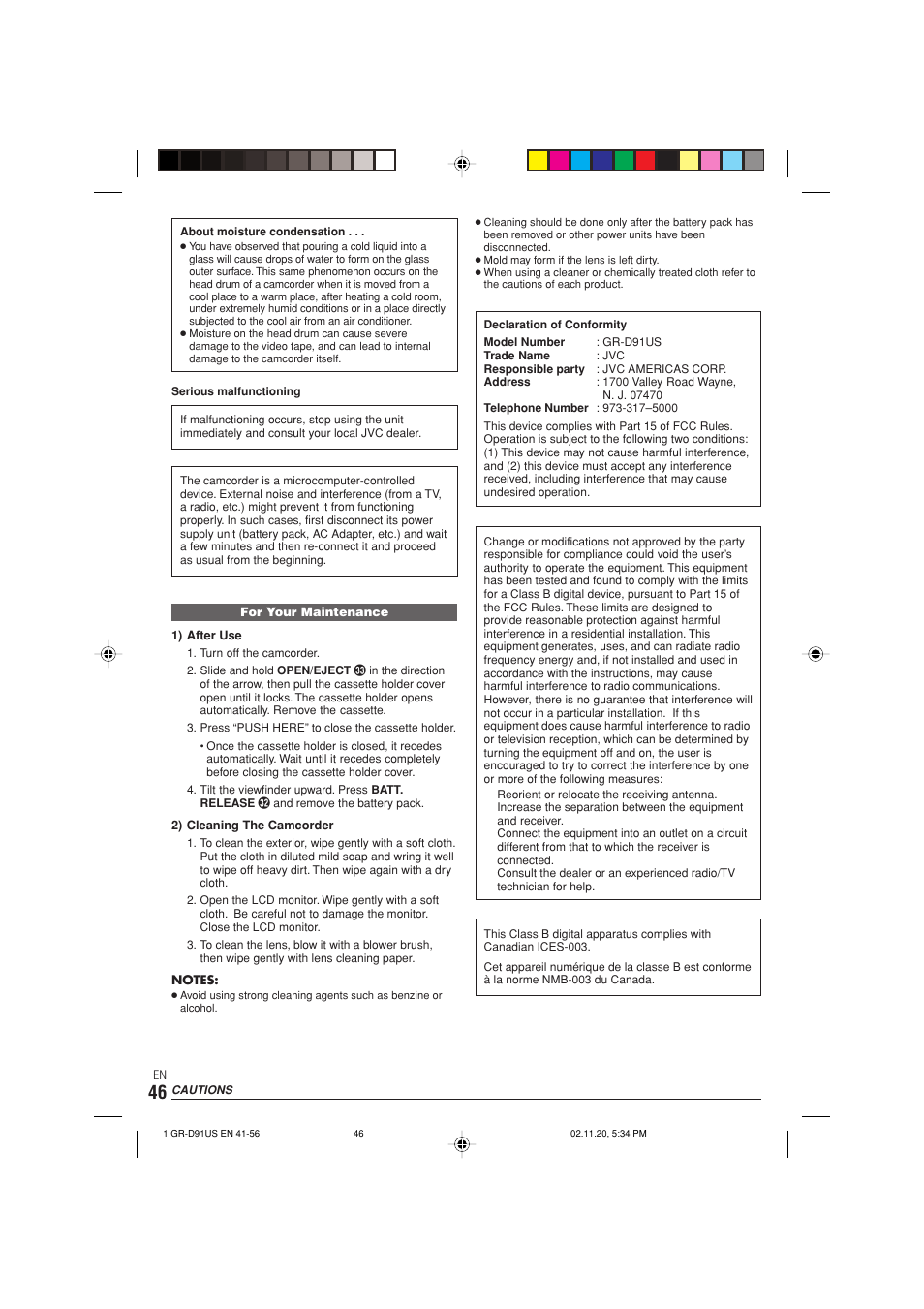JVC GR-D91 User Manual | Page 46 / 56
