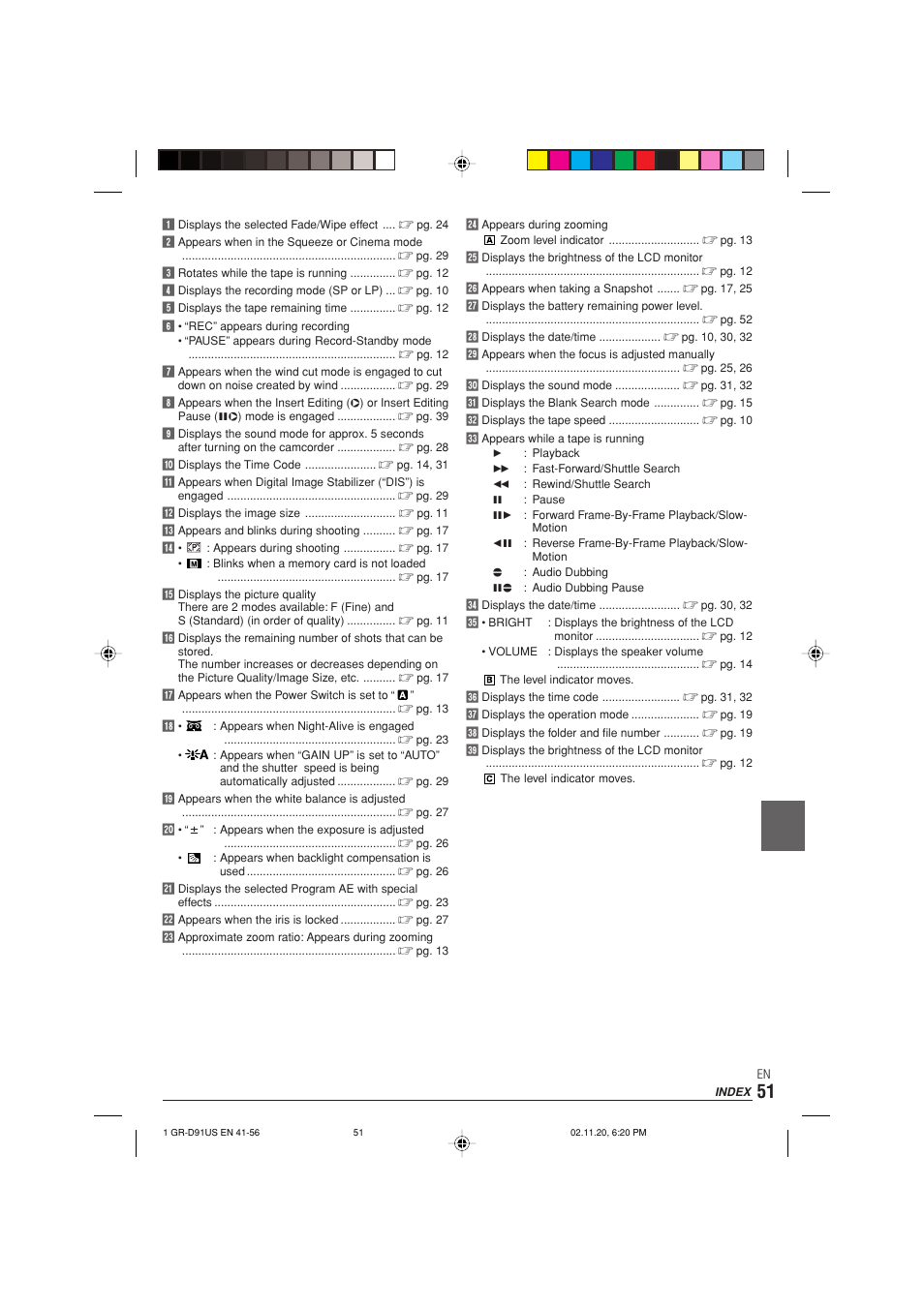 JVC GR-D91 User Manual | Page 51 / 56