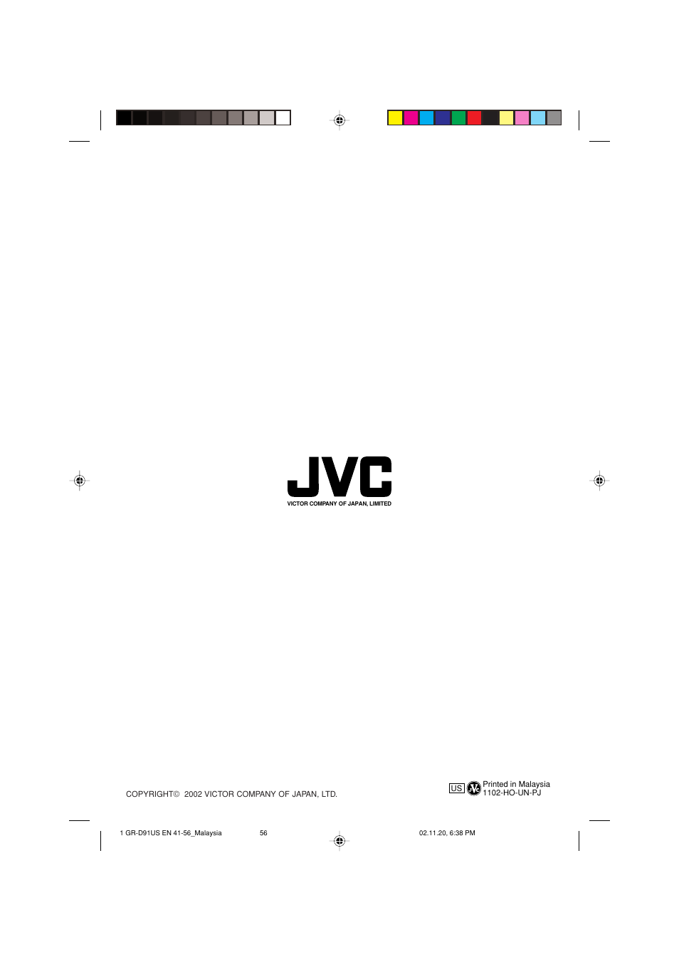 JVC GR-D91 User Manual | Page 56 / 56