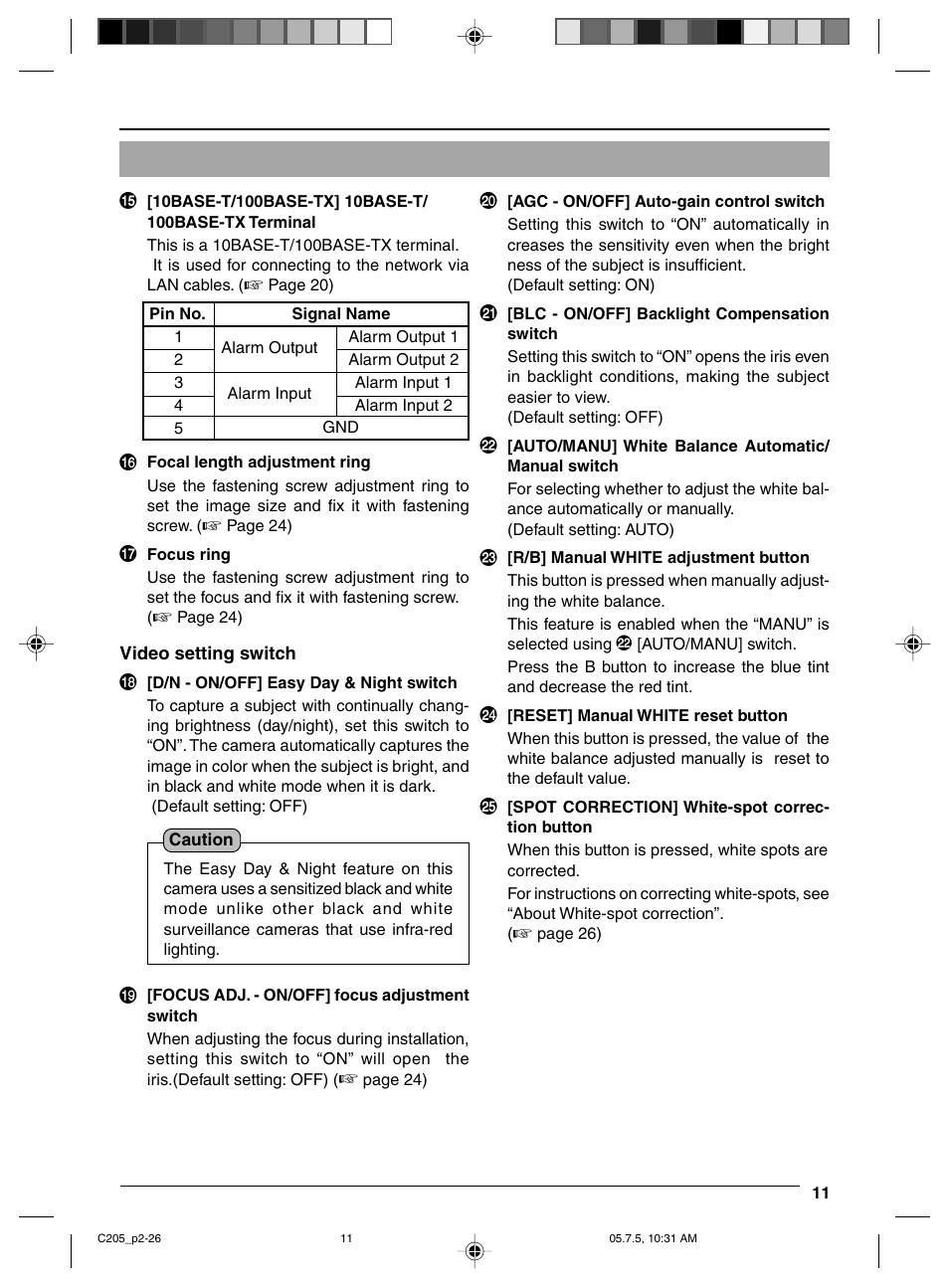 JVC VN-C205 User Manual | Page 11 / 90