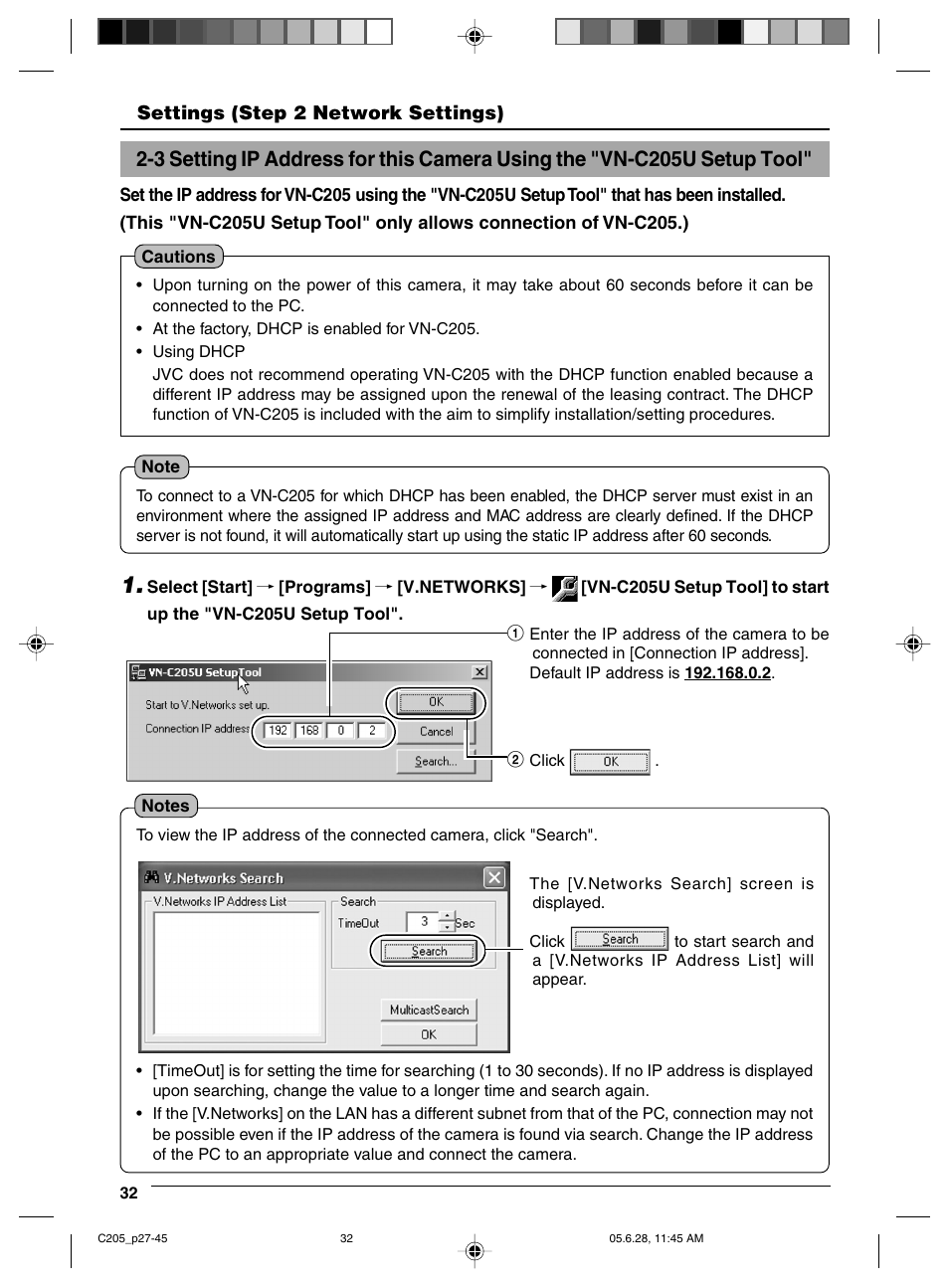 JVC VN-C205 User Manual | Page 32 / 90