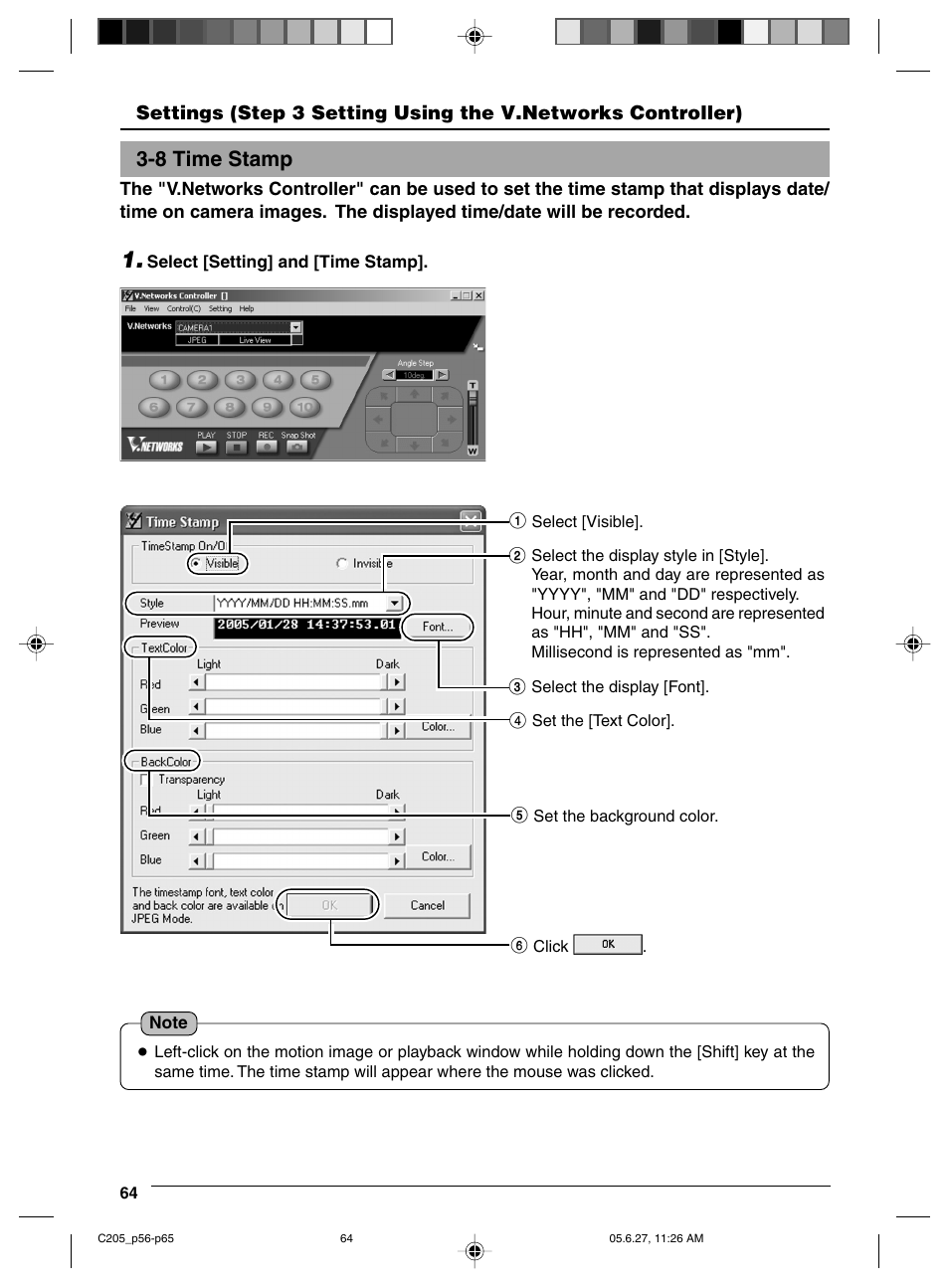 8 time stamp | JVC VN-C205 User Manual | Page 64 / 90