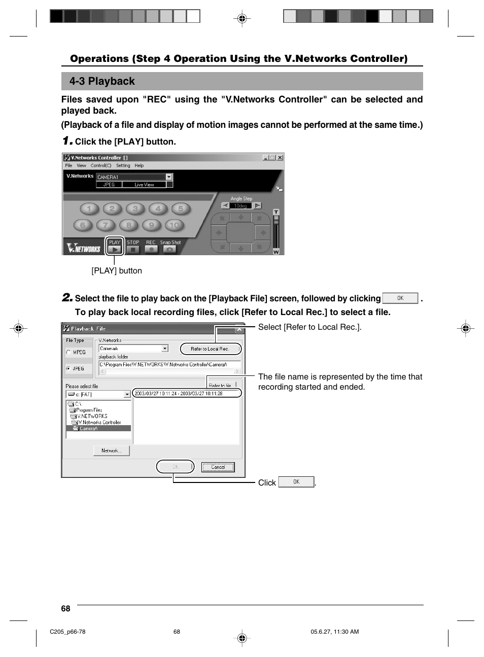 3 playback | JVC VN-C205 User Manual | Page 68 / 90