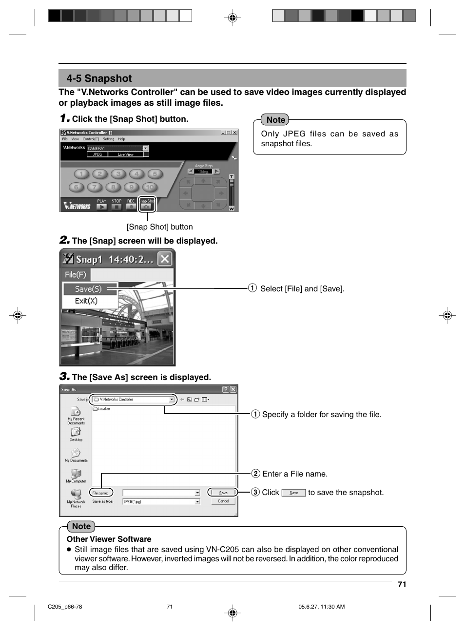 5 snapshot | JVC VN-C205 User Manual | Page 71 / 90