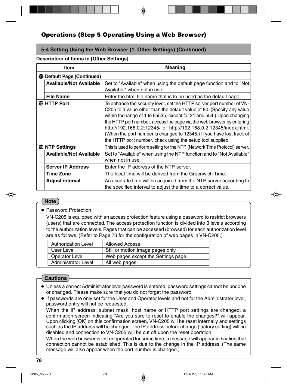 JVC VN-C205 User Manual | Page 78 / 90