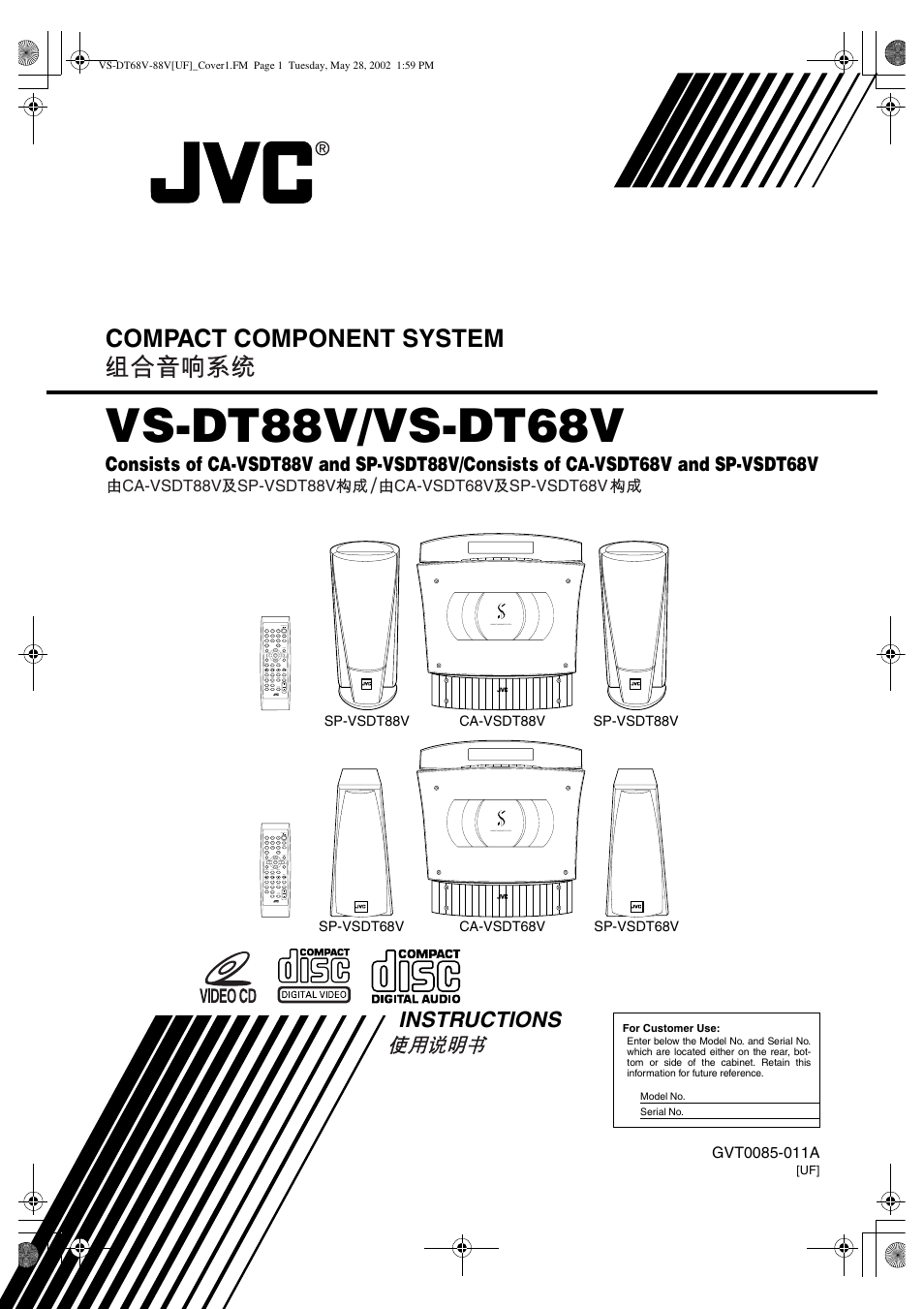 JVC VS-DT88V User Manual | 36 pages